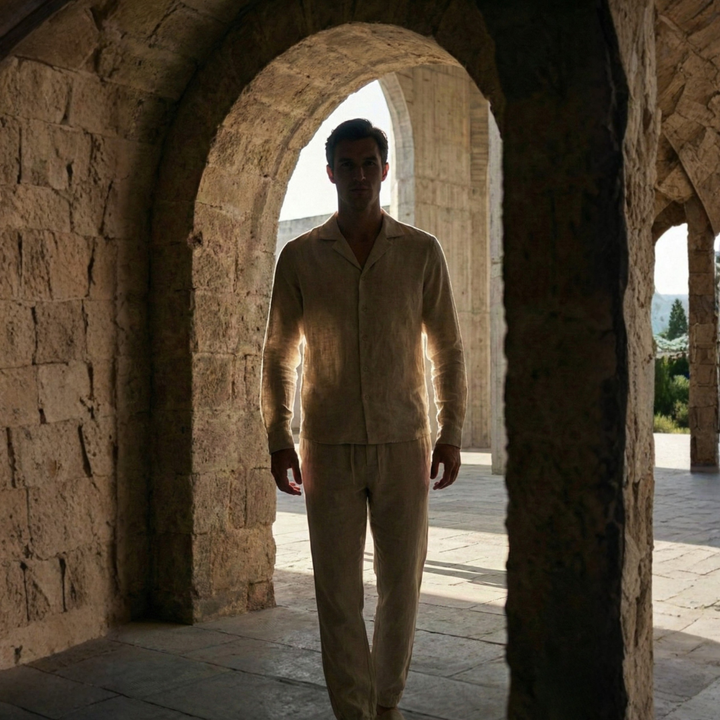 Miles | Lightweight Linen Set for Men – Shirt & Pants Combo