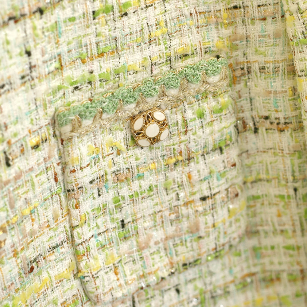 MV Green Chanel-Inspired Breathable Short Jacket