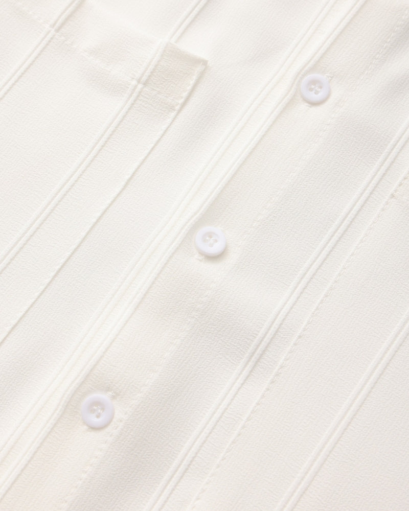 Men's Long Sleeve Ribbed Collar Shirt