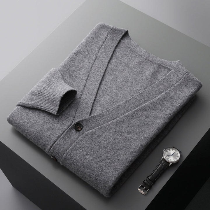 MV V-Neck Woolen Cashmere Cardigan