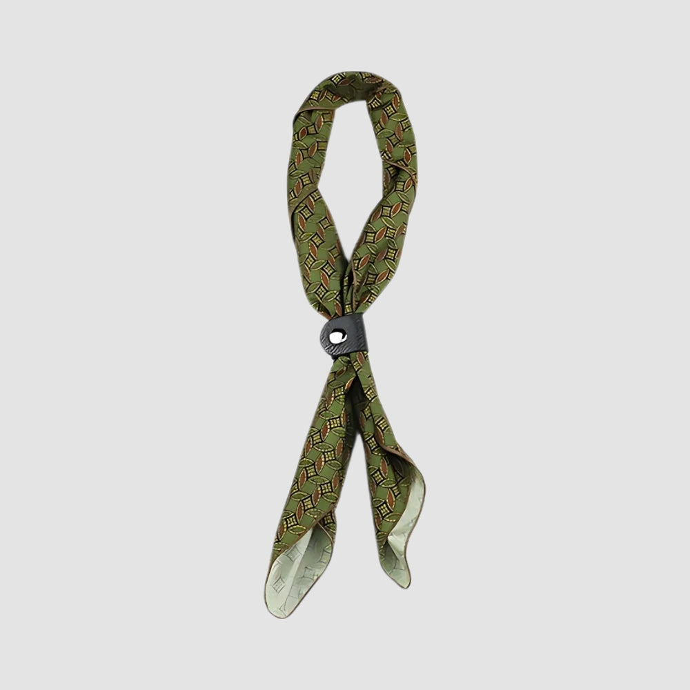 MV Retro Print Silk Scarf