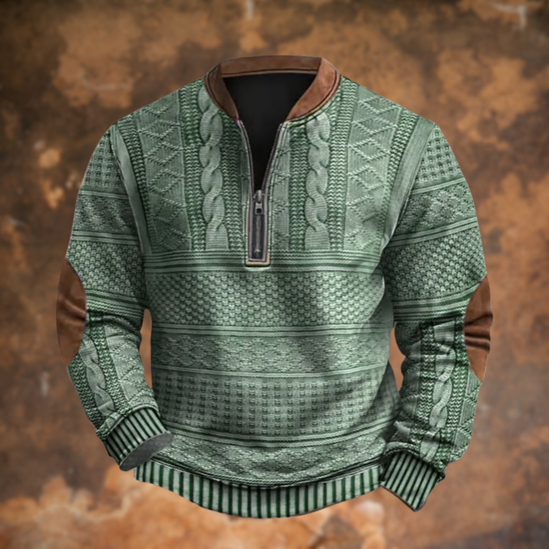 Anton knitted sweater with zipper detail