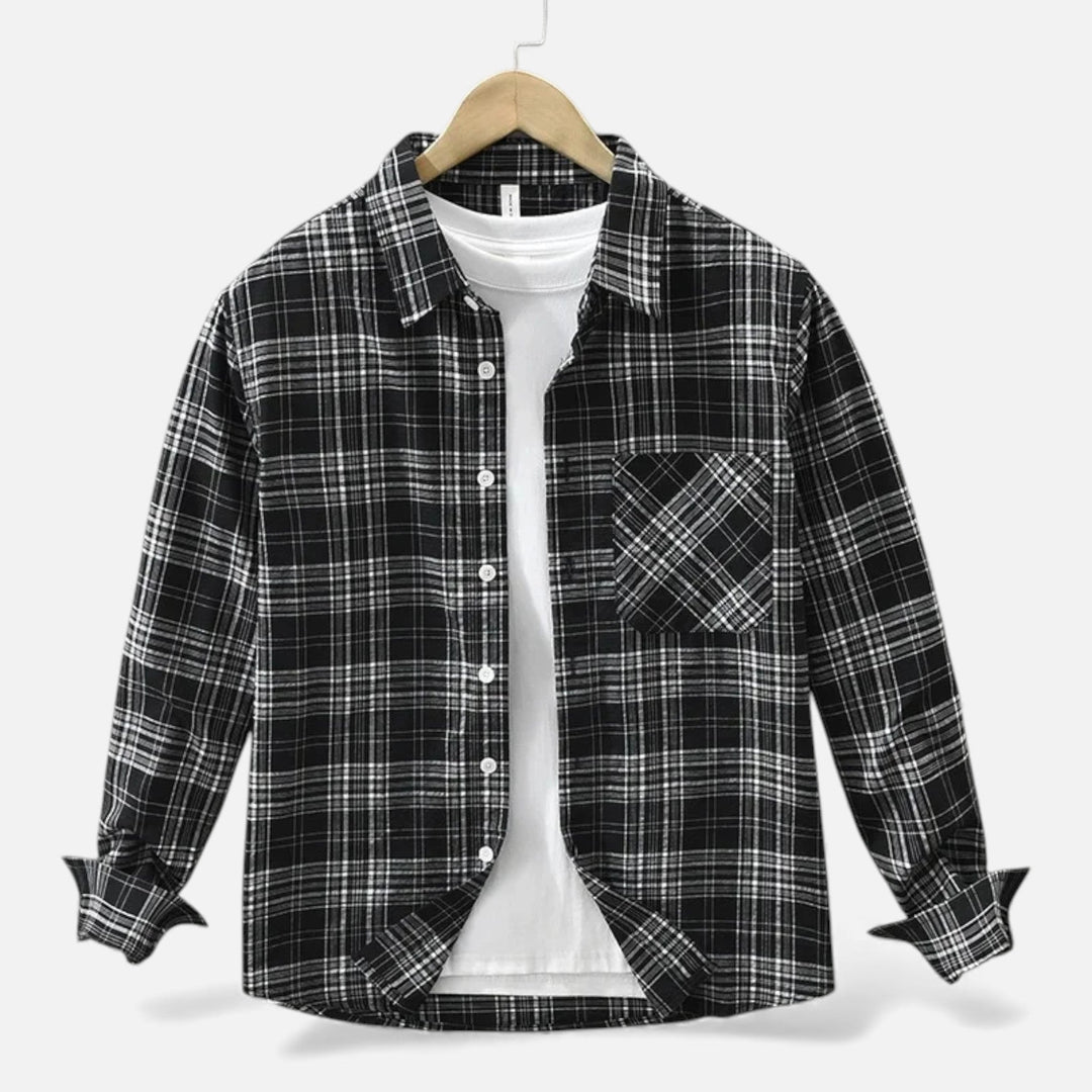 Long Sleeve Oversized Casual Pocket Shirt Men