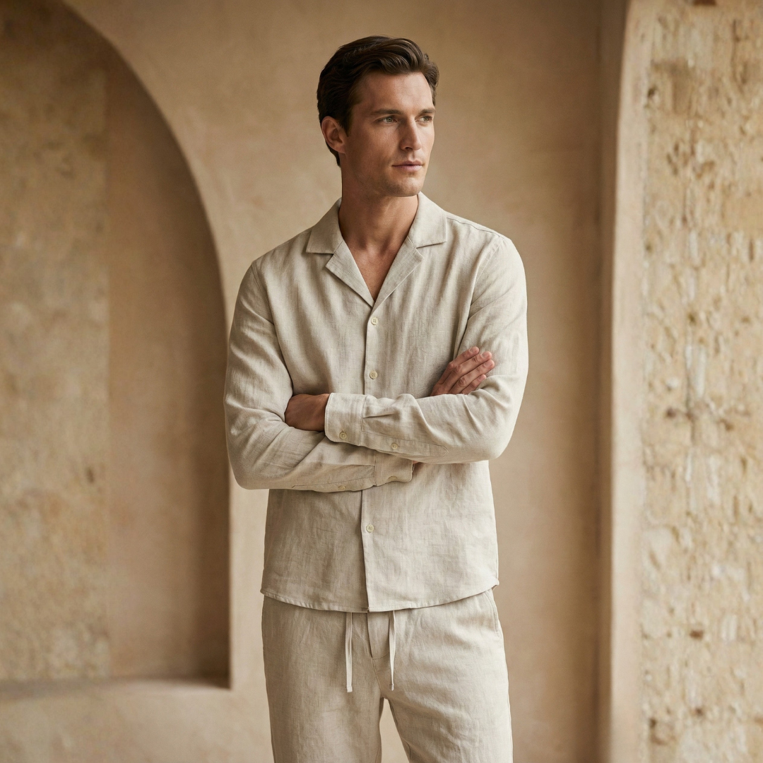 Miles | Lightweight Linen Set for Men – Shirt & Pants Combo
