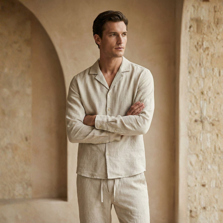 Miles | Lightweight Linen Set for Men – Shirt & Pants Combo