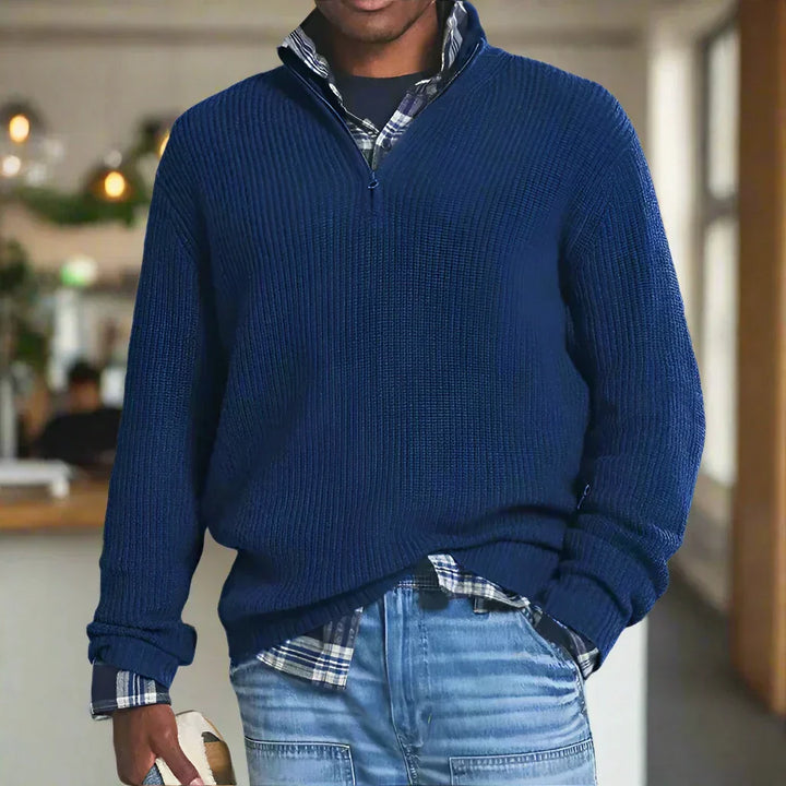 Bryan™ | Zip Collar Knit Sweater