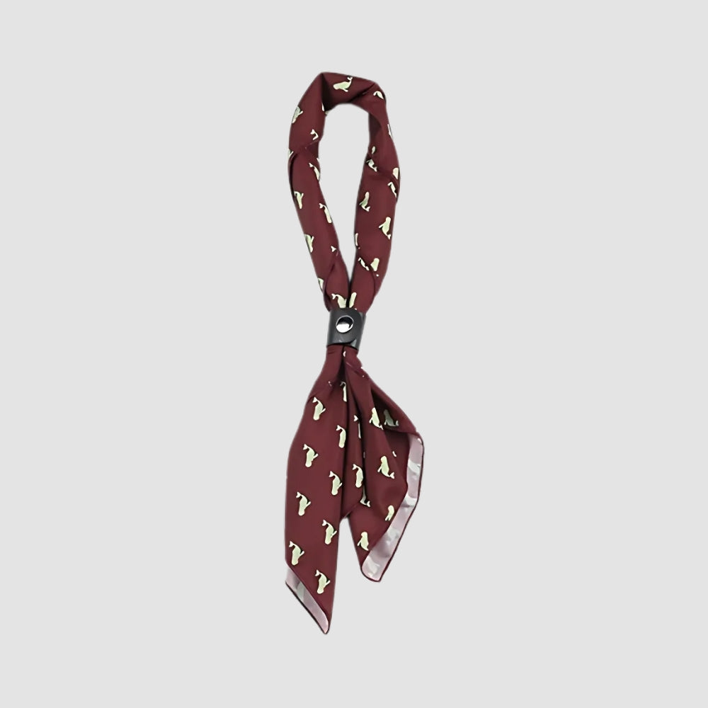 MV Retro Print Silk Scarf