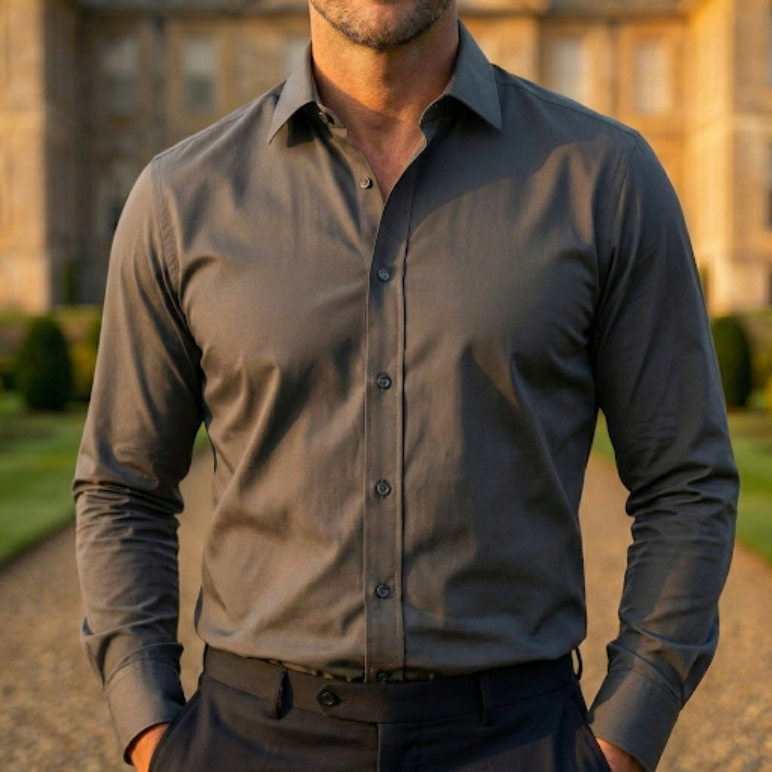 Men's Classic Shirt – Timeless Notched Collar Style