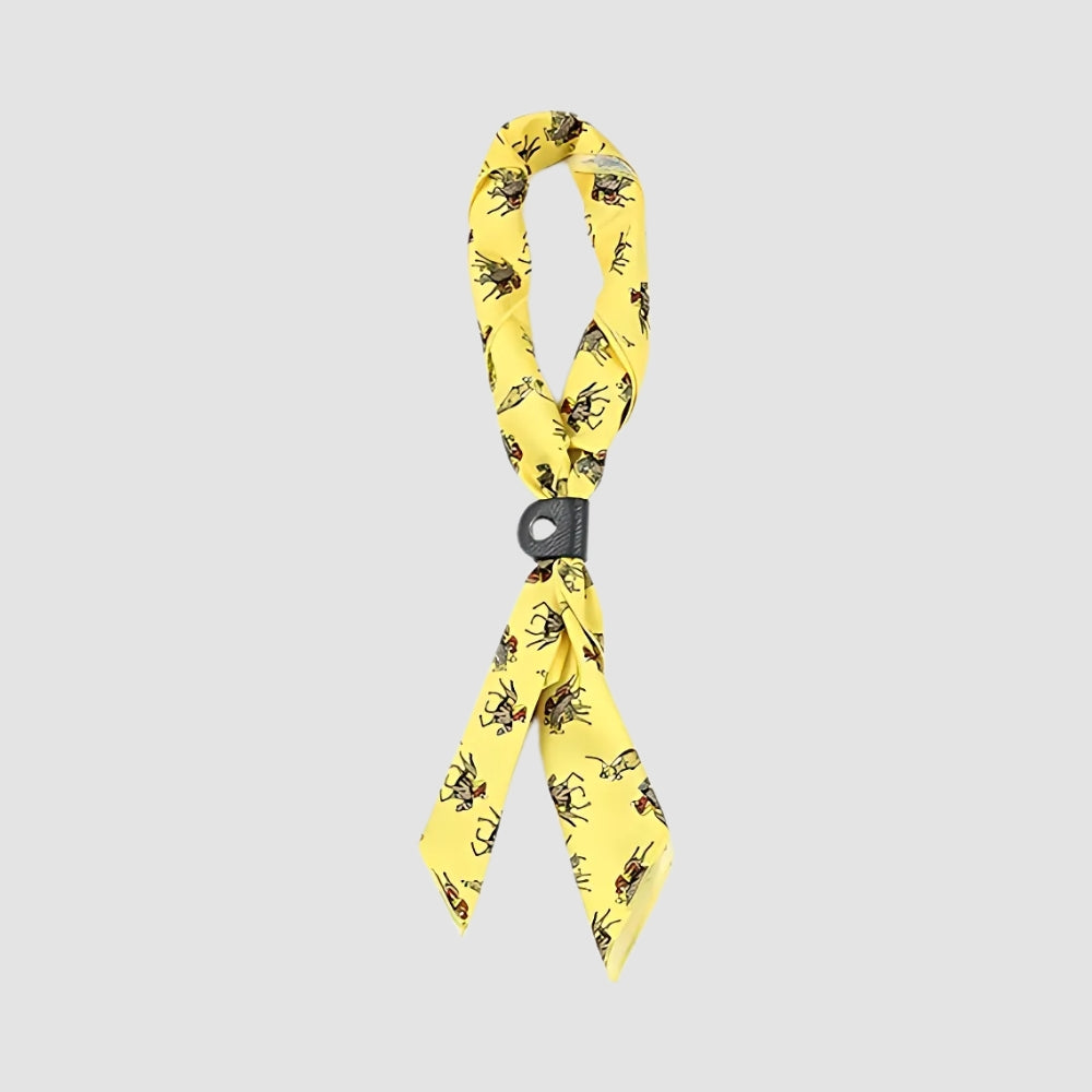 MV Retro Print Silk Scarf