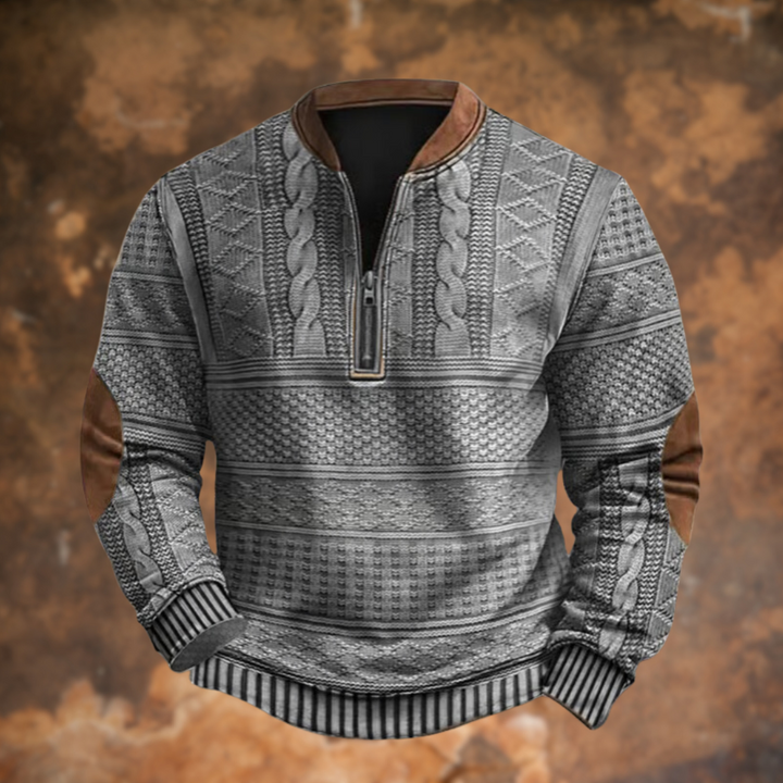 Anton knitted sweater with zipper detail