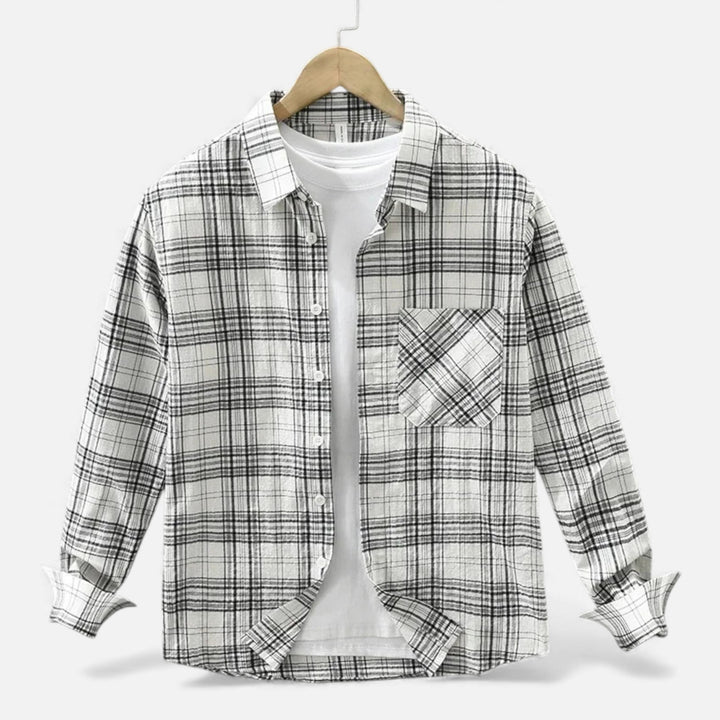 Long Sleeve Oversized Casual Pocket Shirt Men