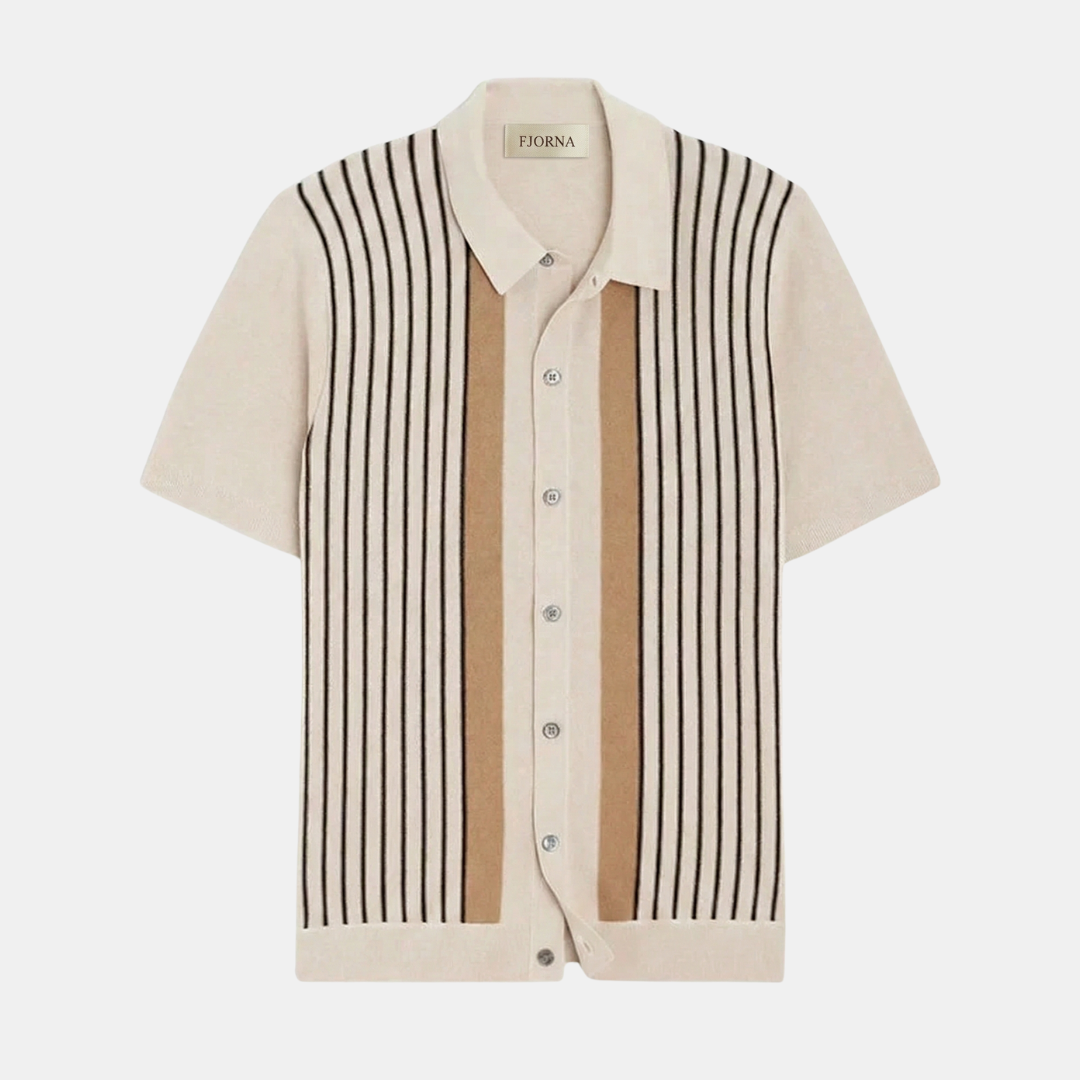 Stripes Short-sleeved Polo Shirt Men