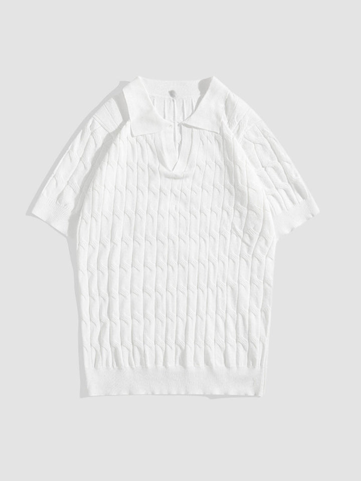 MV Slim-Fit Knitted Polo T-Shirt
