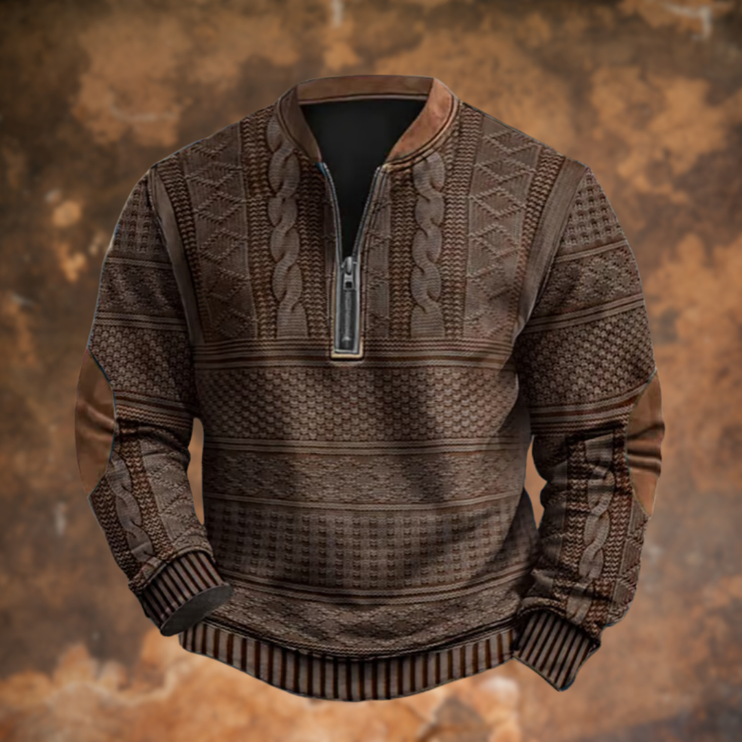 Anton knitted sweater with zipper detail