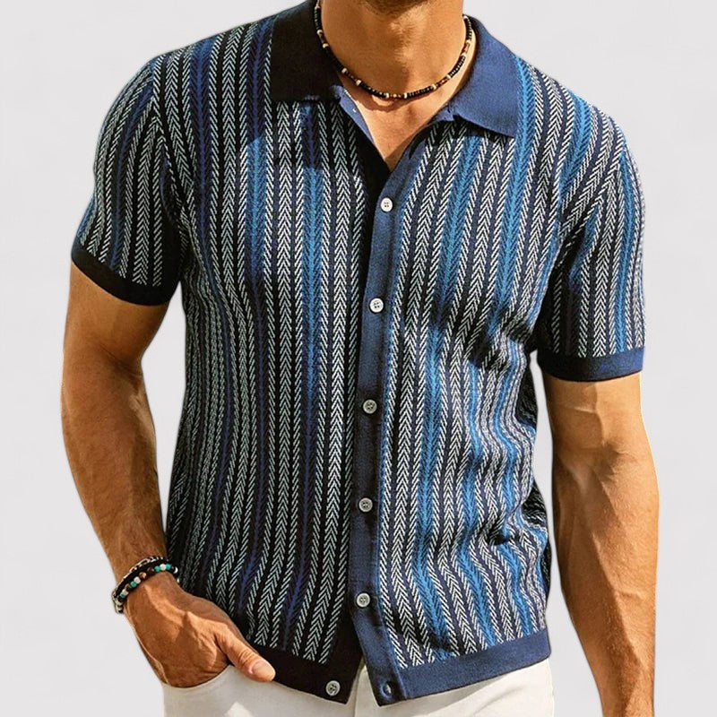 Men’s Striped Jacquard Shirt