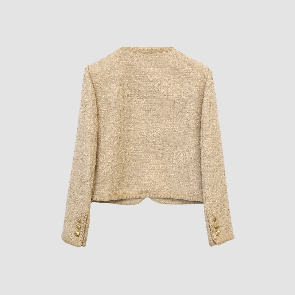 MV Milk Tea Wool Chanel-Inspired Jacket