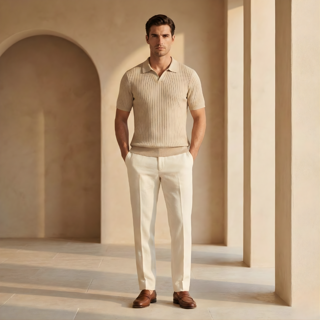 Men’s Striped Polo Shirt