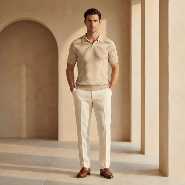 Men’s Striped Polo Shirt