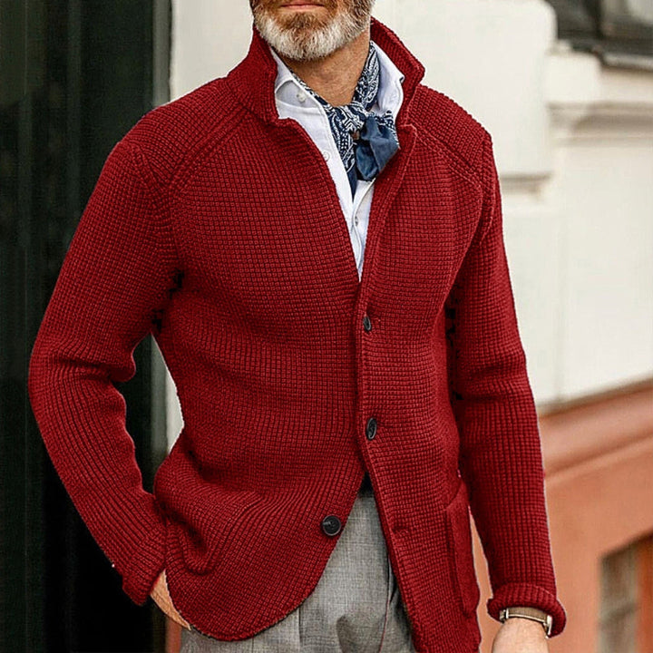 MV Slim-Fit Stand Collar Knitted Sweater