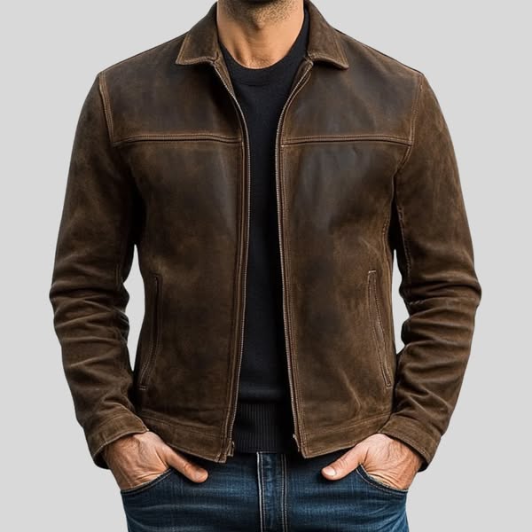 Fynn - Leather Jacket with Zipper | Last Day 80% Off!
