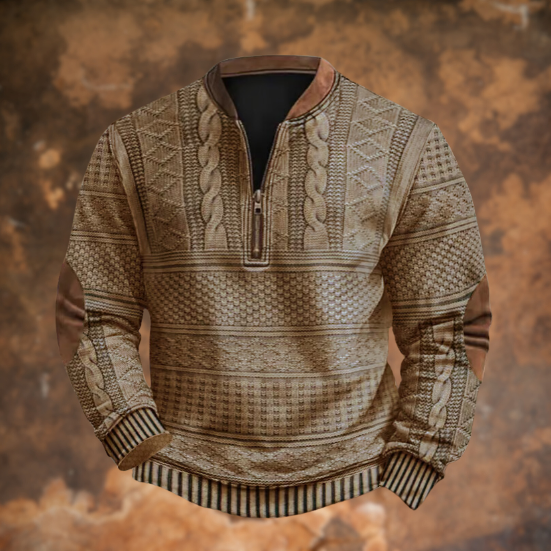 Anton knitted sweater with zipper detail
