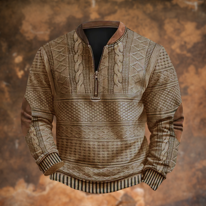 Anton knitted sweater with zipper detail
