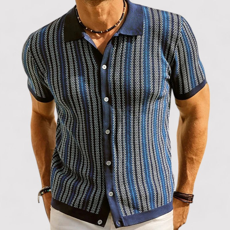 Men’s Striped Jacquard Shirt