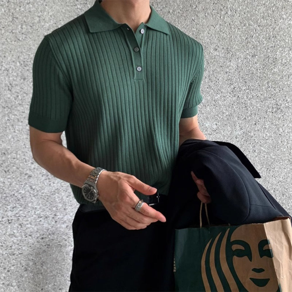 MV Loose Knit Polo T-Shirt