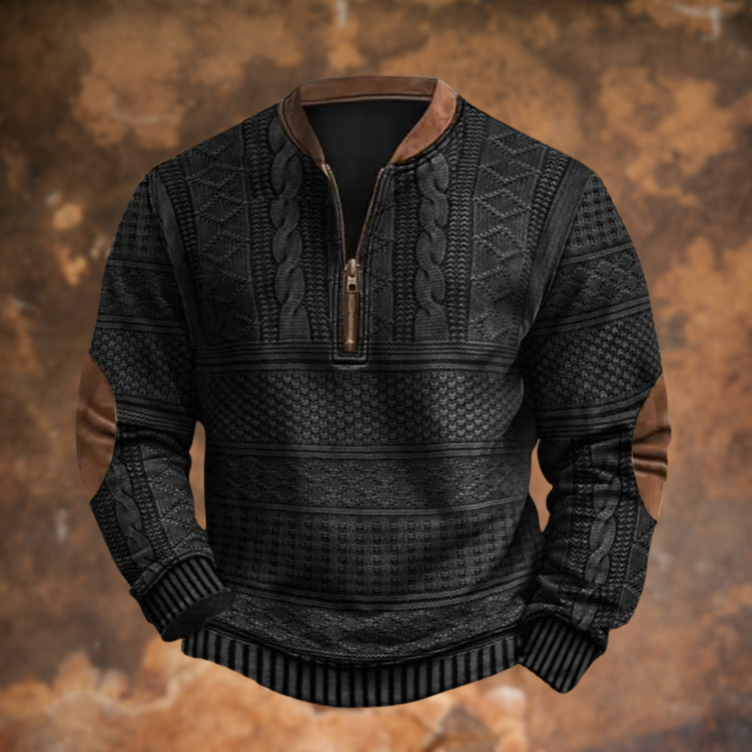 Anton knitted sweater with zipper detail