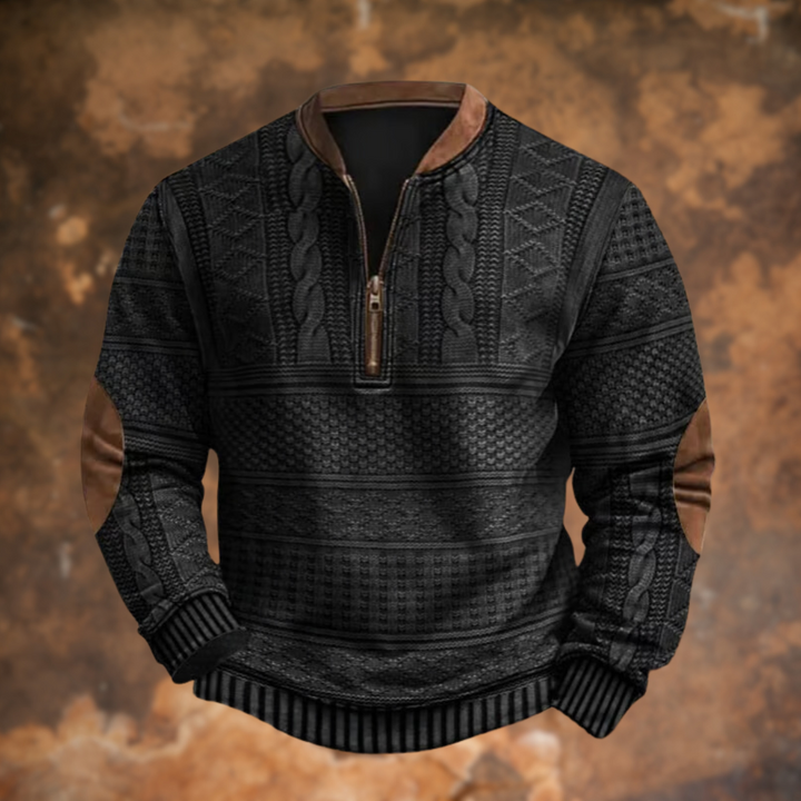 Anton knitted sweater with zipper detail