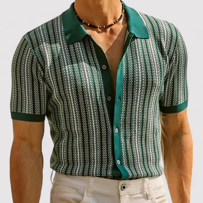 Men’s Striped Jacquard Shirt