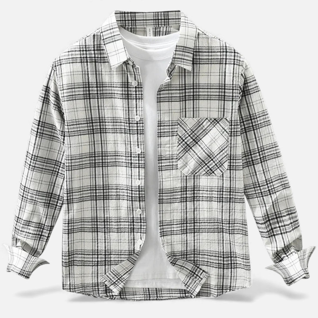 Long Sleeve Oversized Casual Pocket Shirt Men