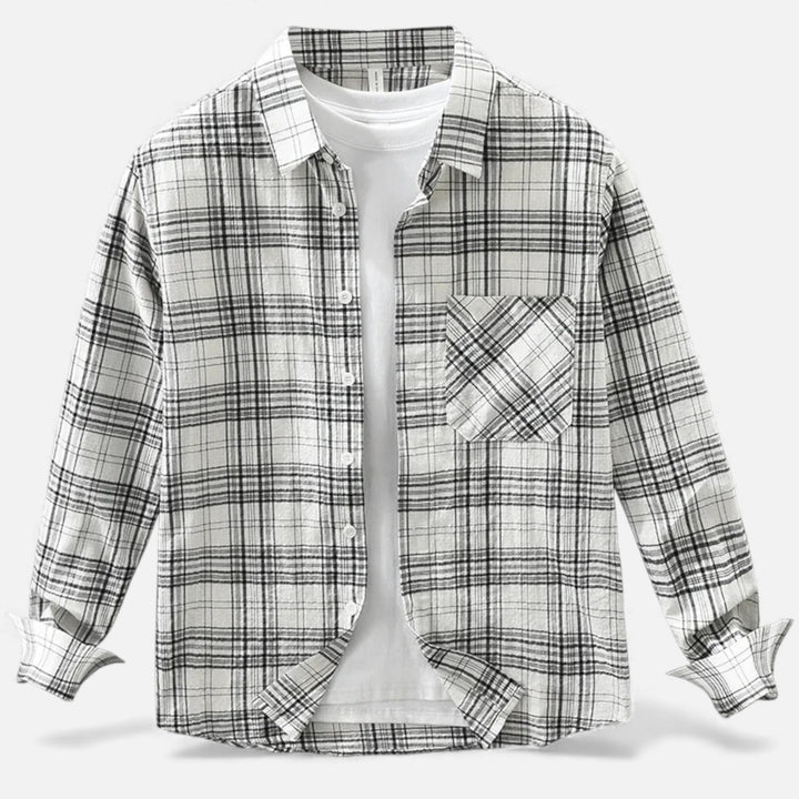 Long Sleeve Oversized Casual Pocket Shirt Men