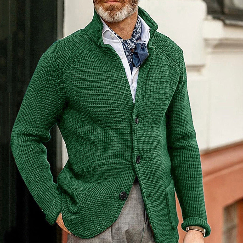 MV Slim-Fit Stand Collar Knitted Sweater