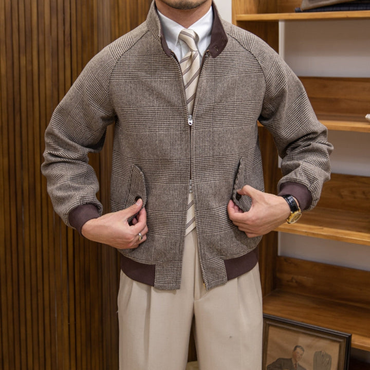 MV Stand Collar Harrington Wool Jacket