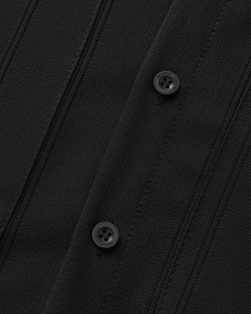 Men's Long Sleeve Ribbed Collar Shirt