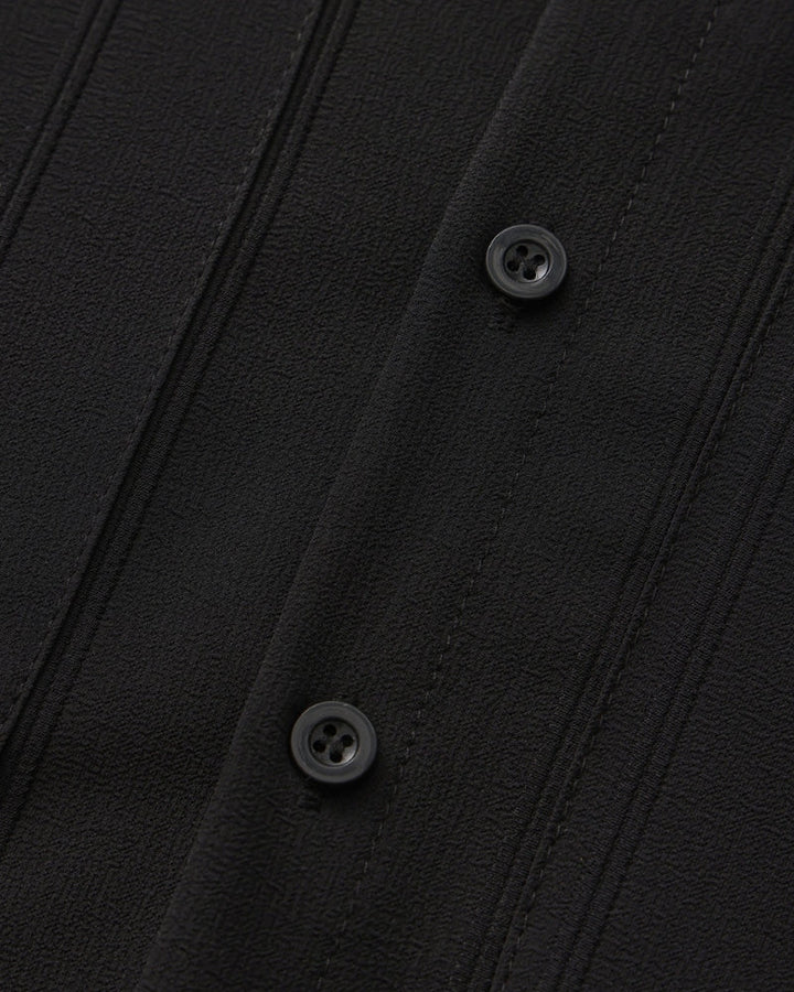 Men's Long Sleeve Ribbed Collar Shirt