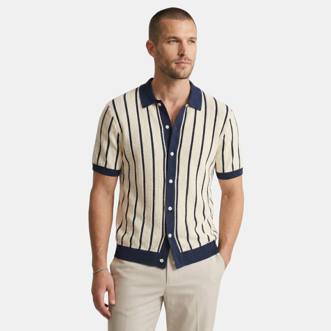 Men’s Striped Short Sleeve Shirt