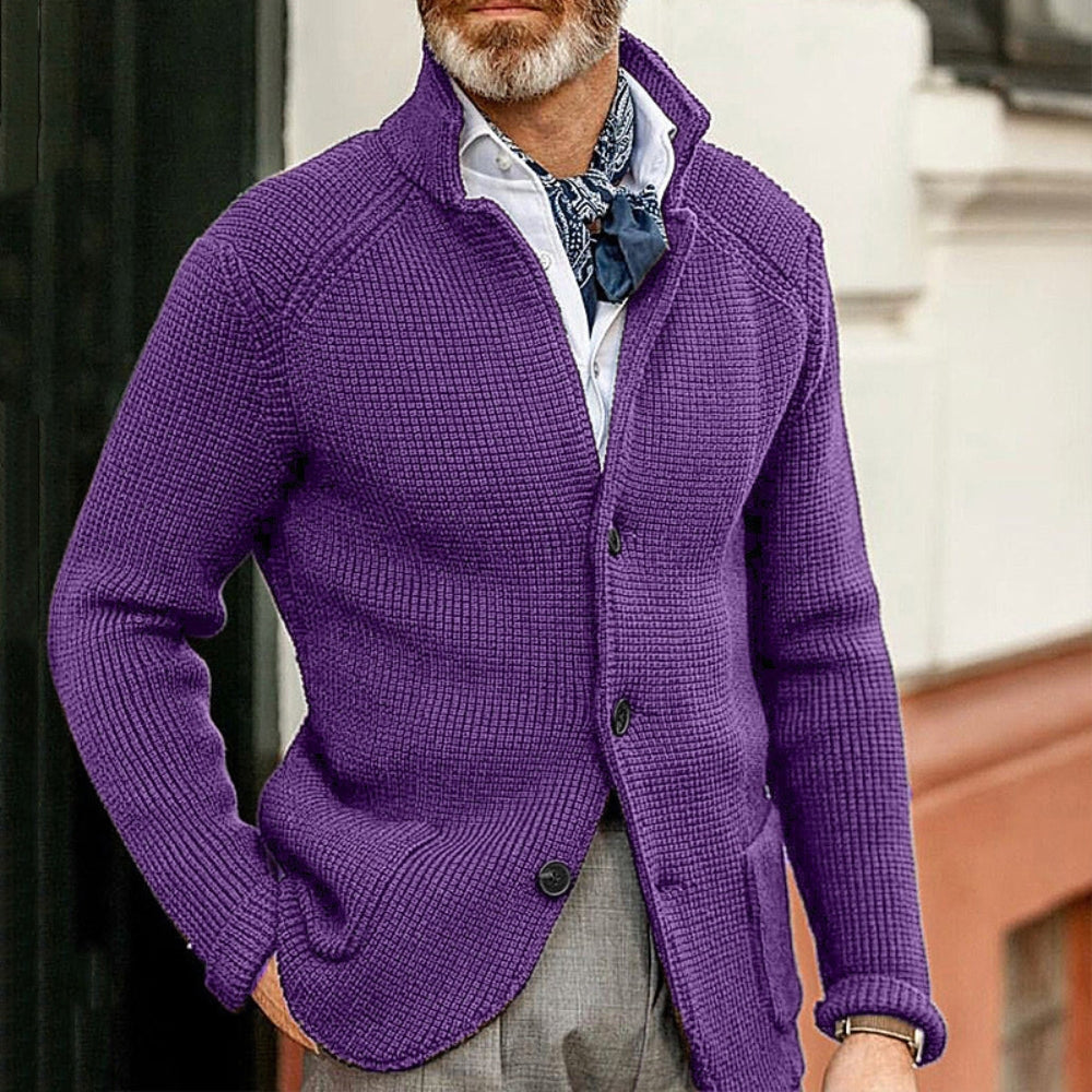 MV Slim-Fit Stand Collar Knitted Sweater