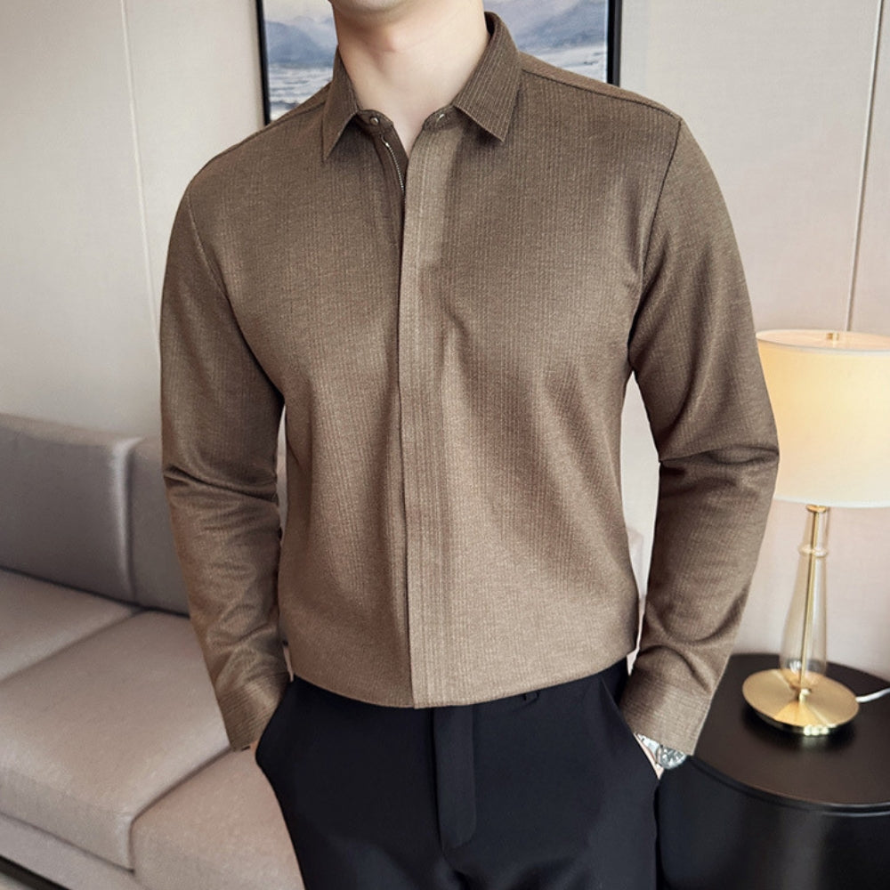 MV Thickened Woolen Zipper Shirt Jacket