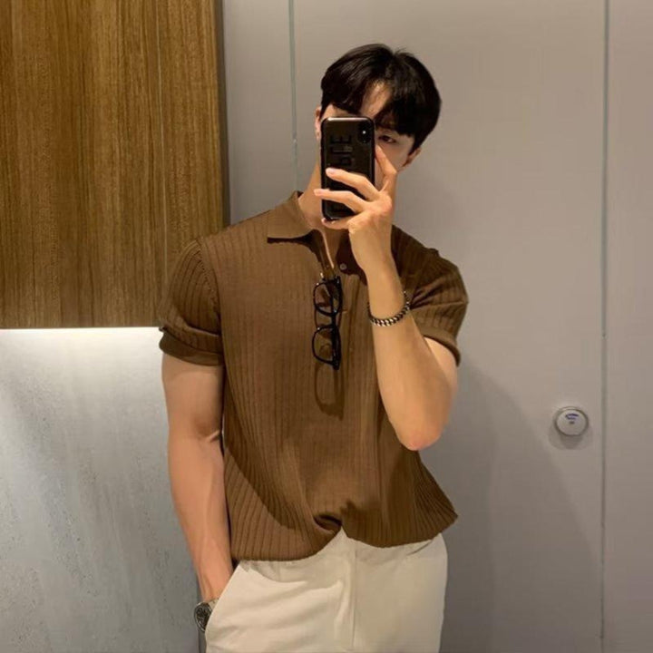 MV Loose Knit Polo T-Shirt