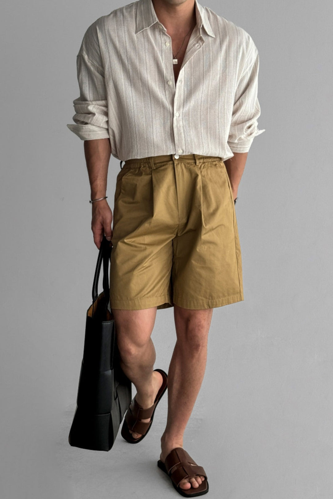MV Striped Non-Iron Sun Protection Shirt