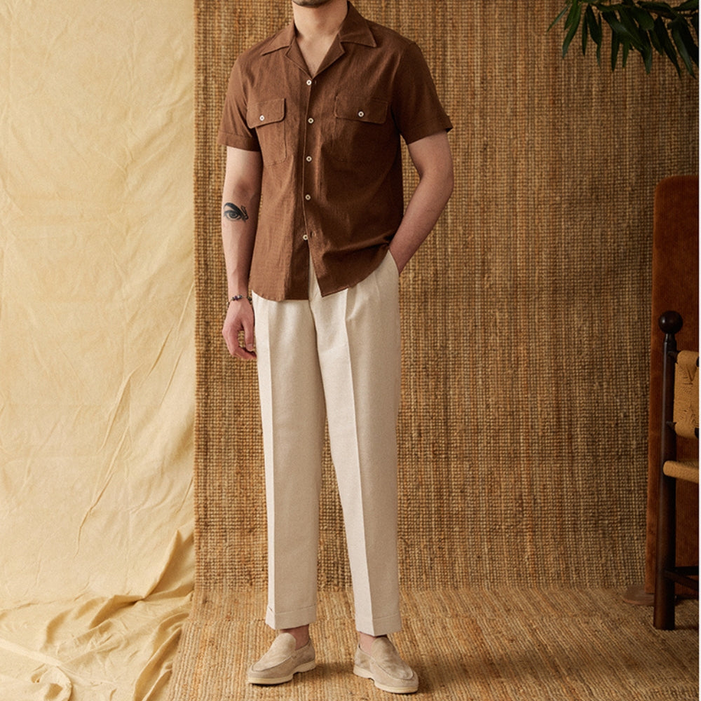 MV Cotton Cuban Collar Thin Shirt