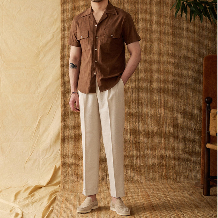 MV Cotton Cuban Collar Thin Shirt