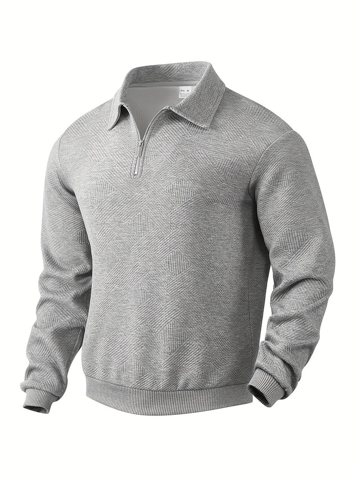 Oscar™ | Vintage Zip-Up Sweater with Geometric Design