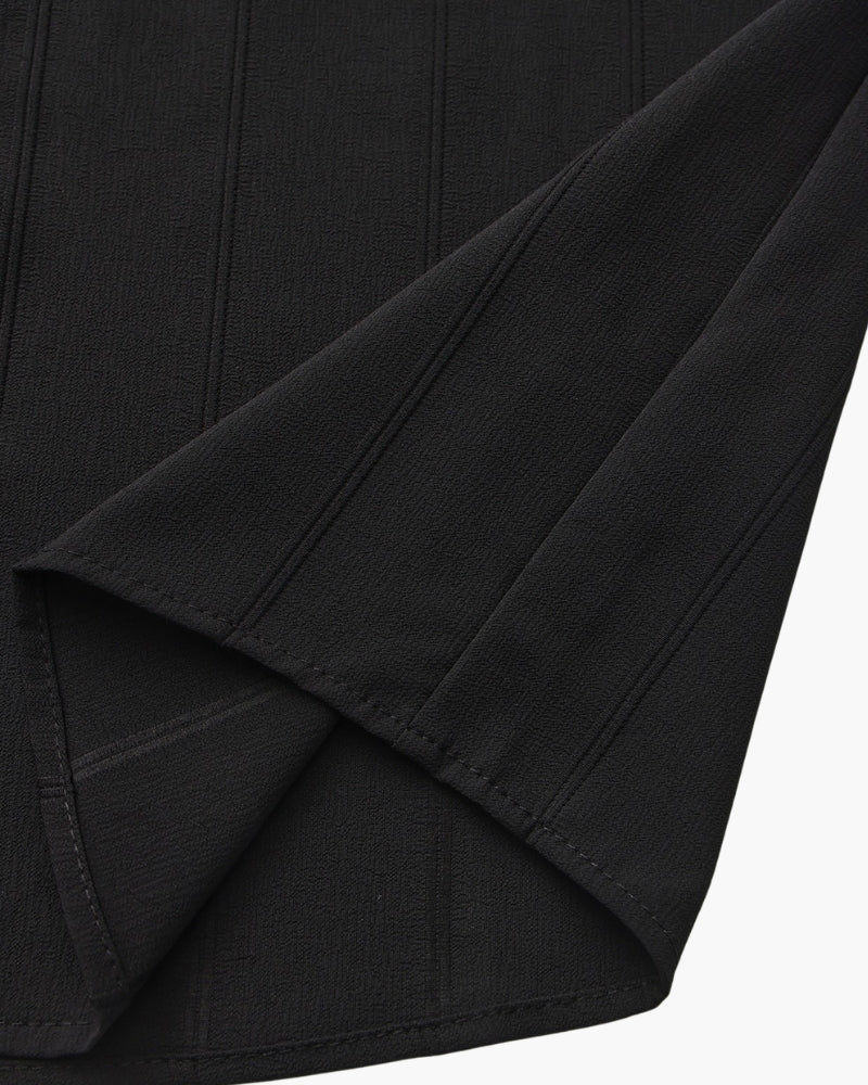 Men's Long Sleeve Ribbed Collar Shirt