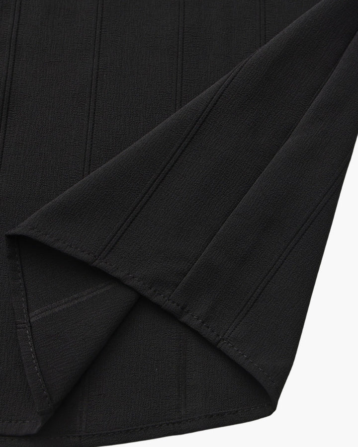 Men's Long Sleeve Ribbed Collar Shirt