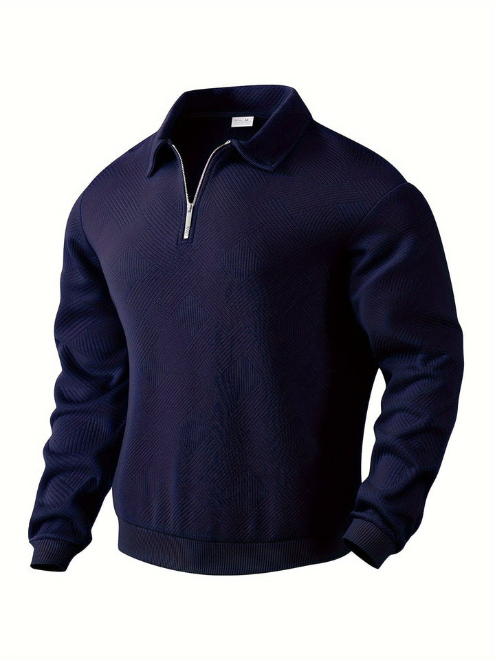 Oscar™ | Vintage Zip-Up Sweater with Geometric Design