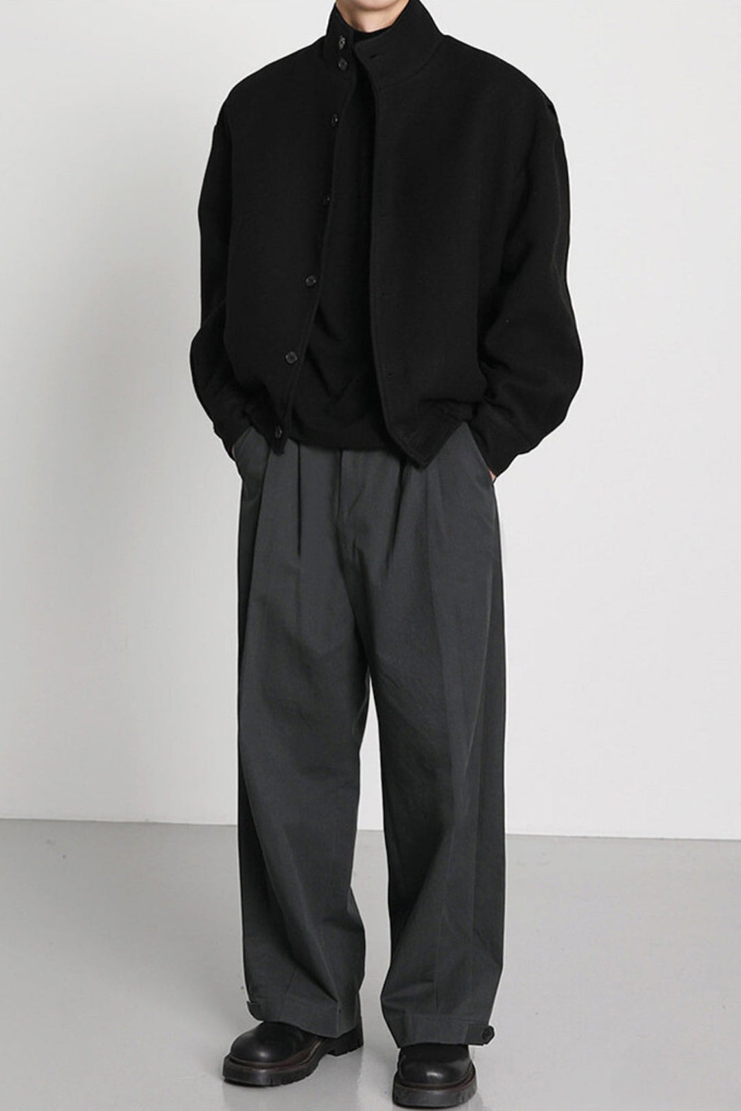 MV High-End Woolen Stand-Up Collar Jacket