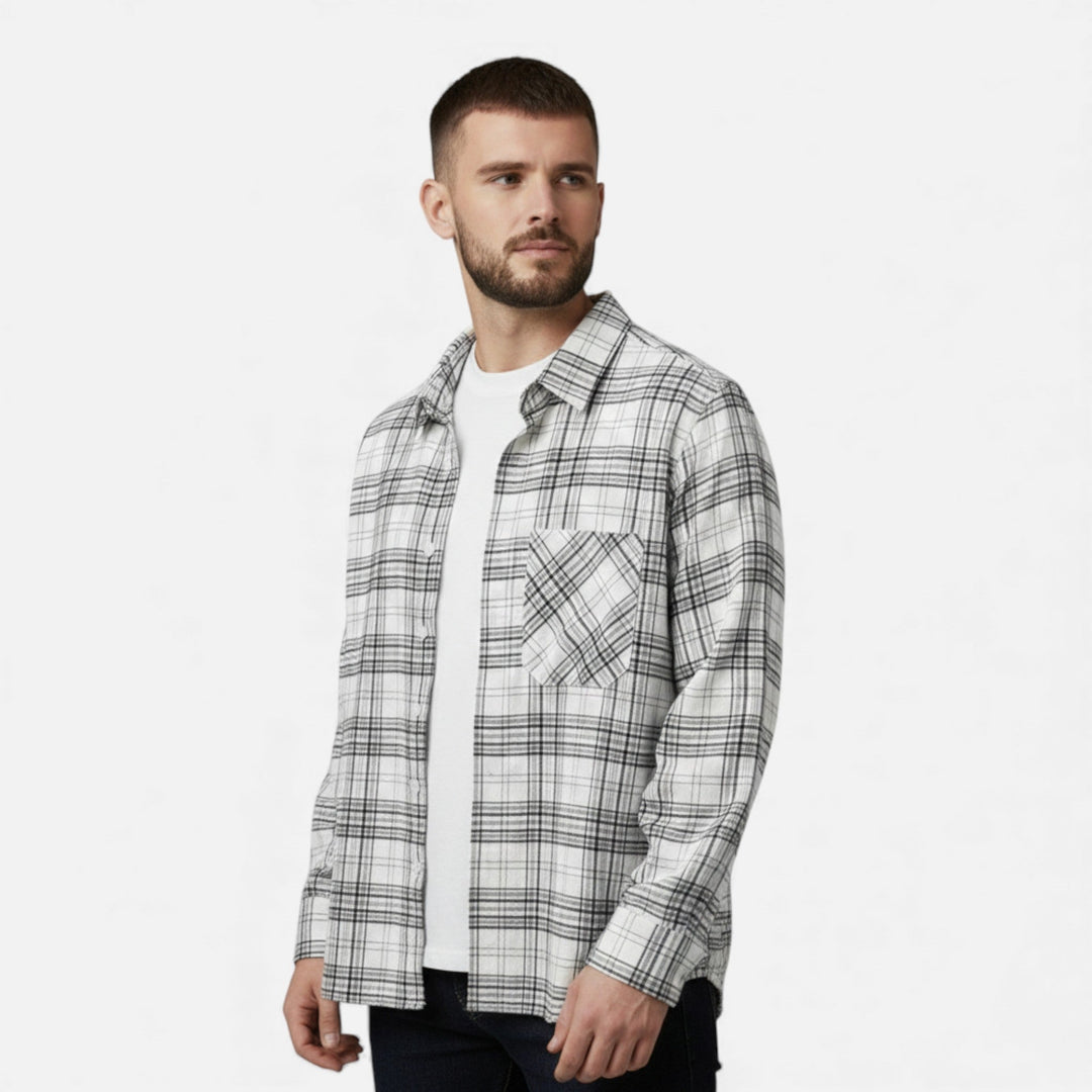 Long Sleeve Oversized Casual Pocket Shirt Men